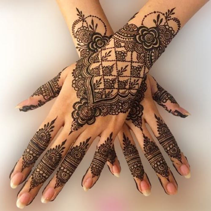 half Jaal Mehndi Design