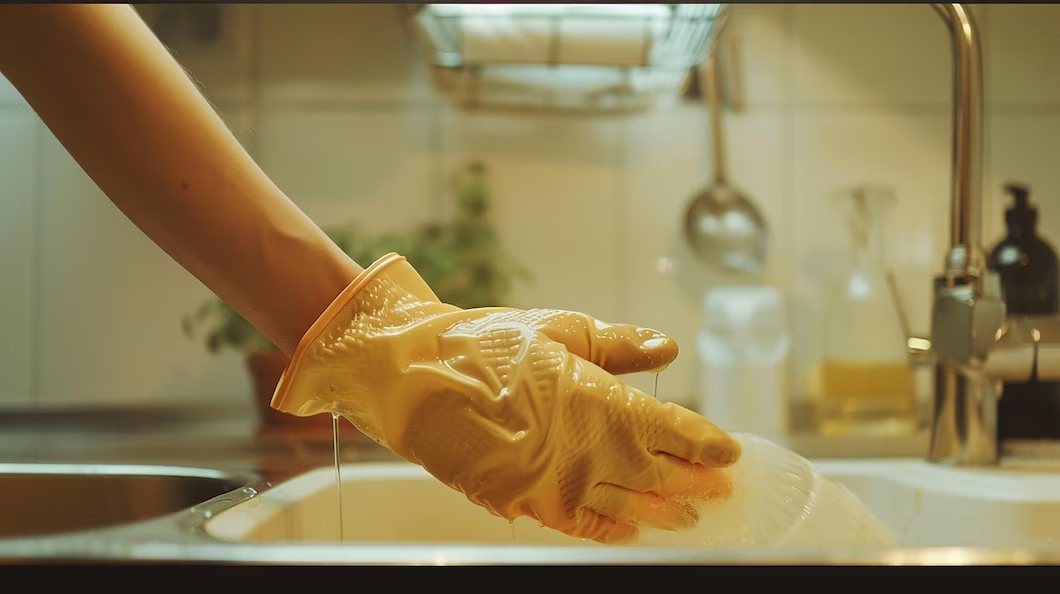 how to wash dish washing kitchen gloves