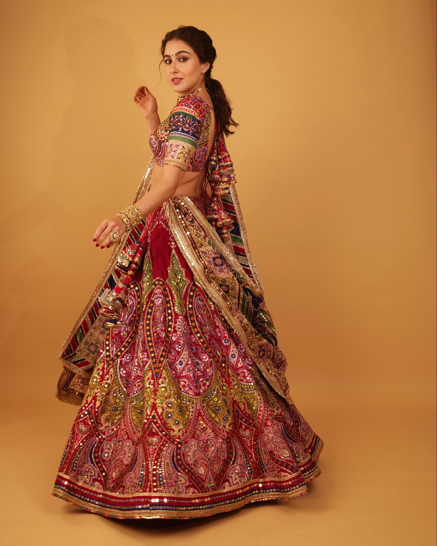 multi colour lehenga
