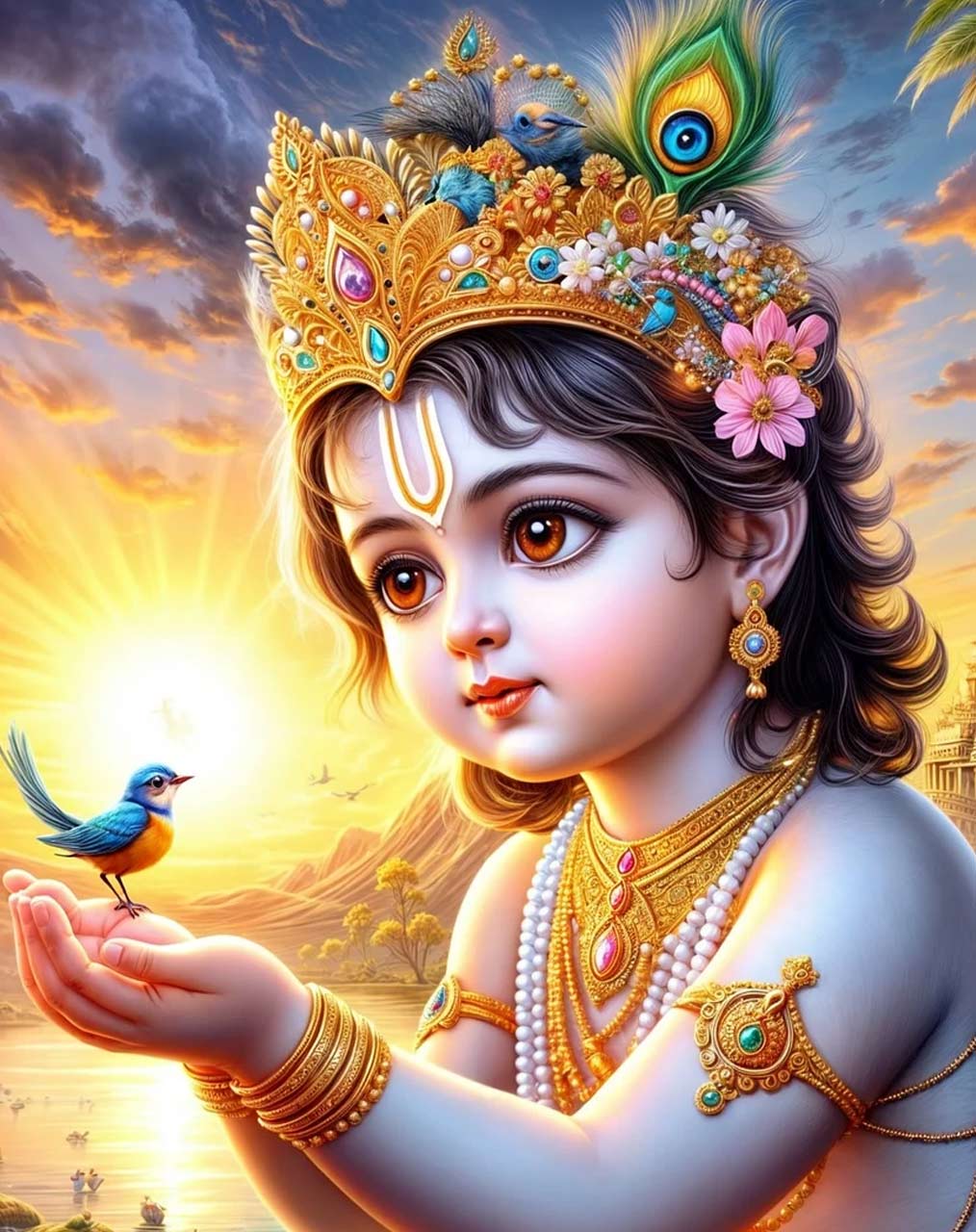 shri Krishna Wears Peacock Feather