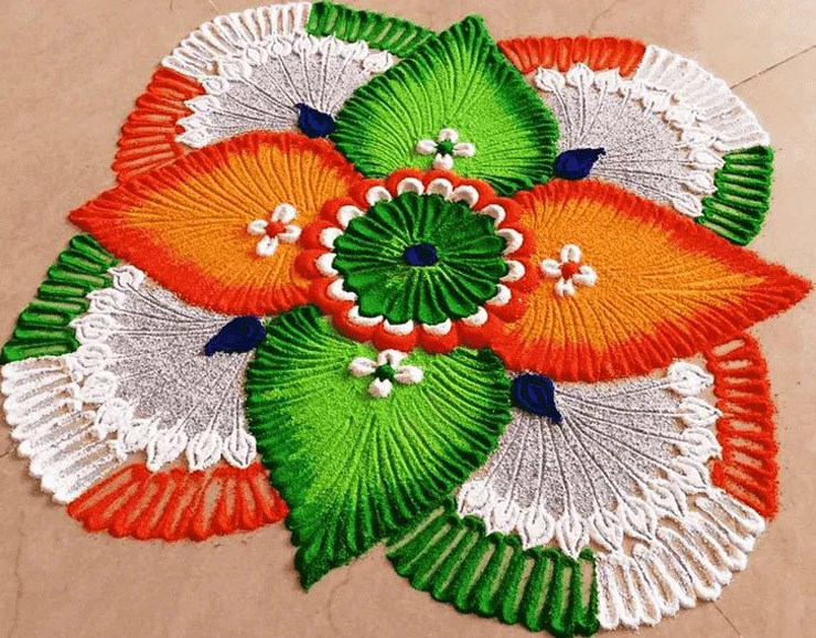 tricolor rangoli