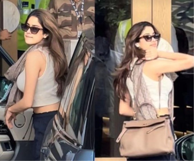 Janhvi Kapoor Arrives For Anant Ambani And Radhika Merchant’s Pre Wedding Celebrations