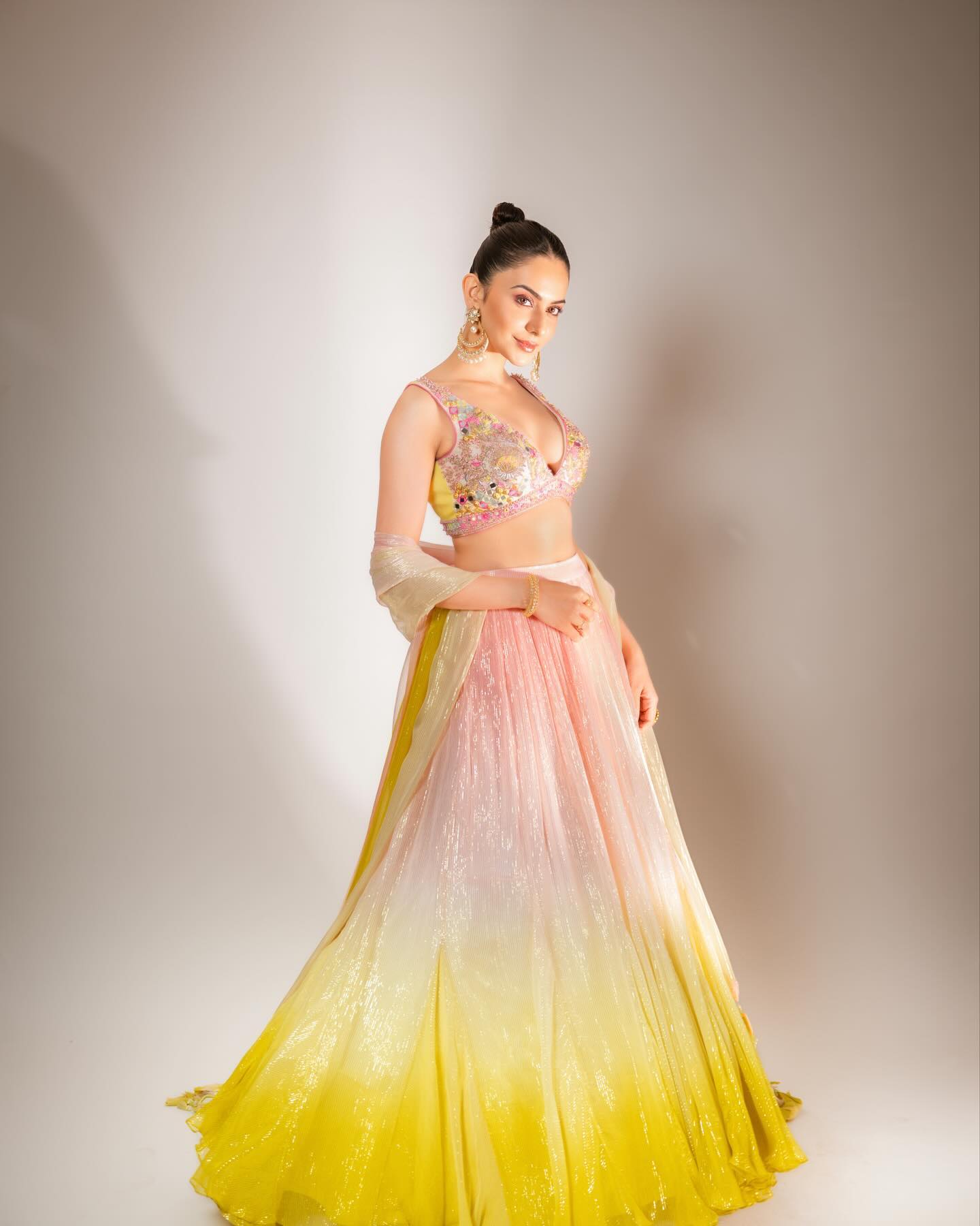 Rakul Preet Singh In Pastel Ombré Lehenga