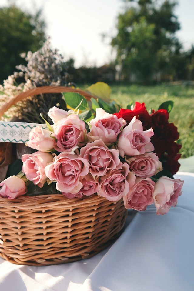 Rose Themed Gift Basket
