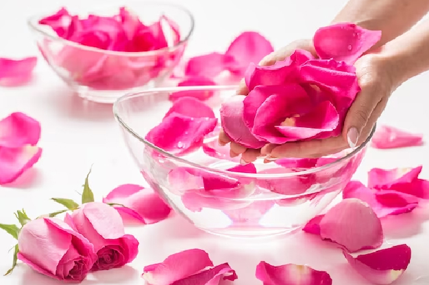 Rose water for skin