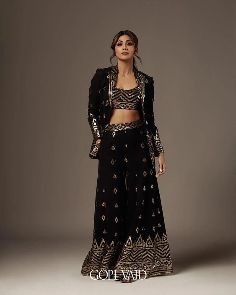 Waist Length Jacket With Palazzo