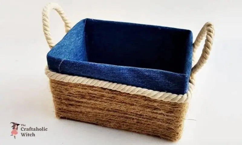 you make a cardboard box look like a basket