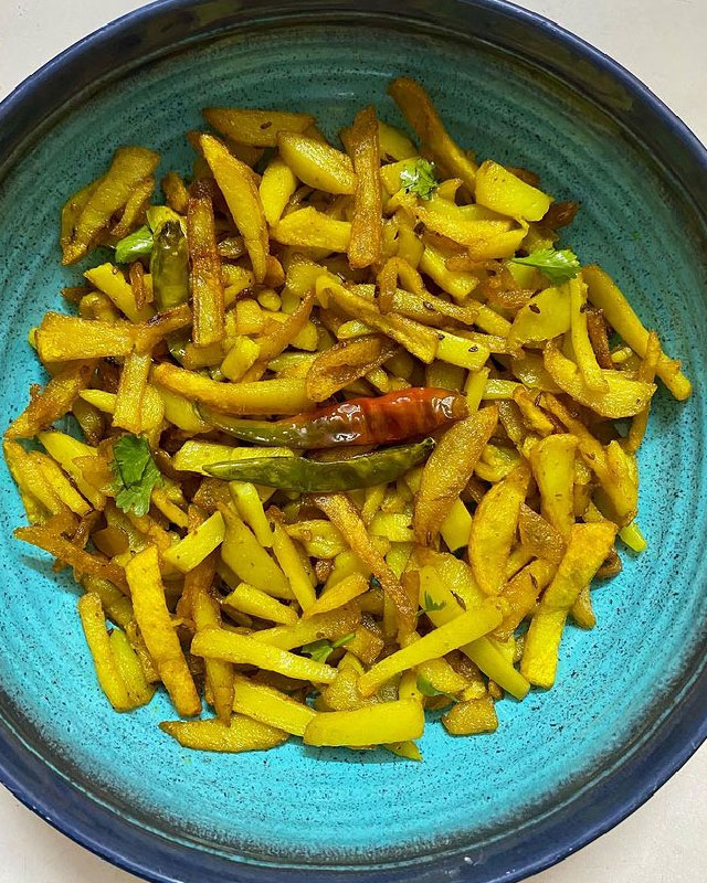 aloo bhujia bhat recipe