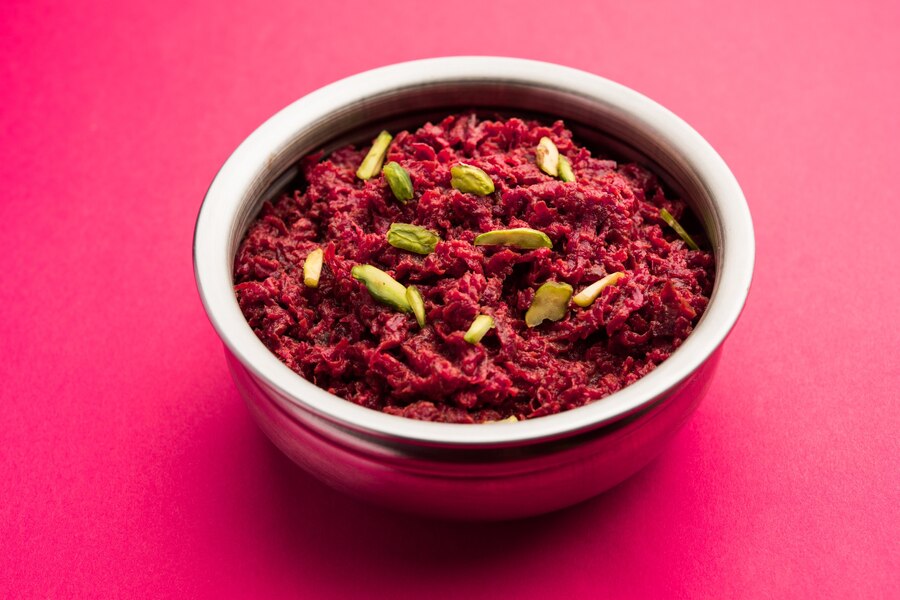 grated beetroots halwa