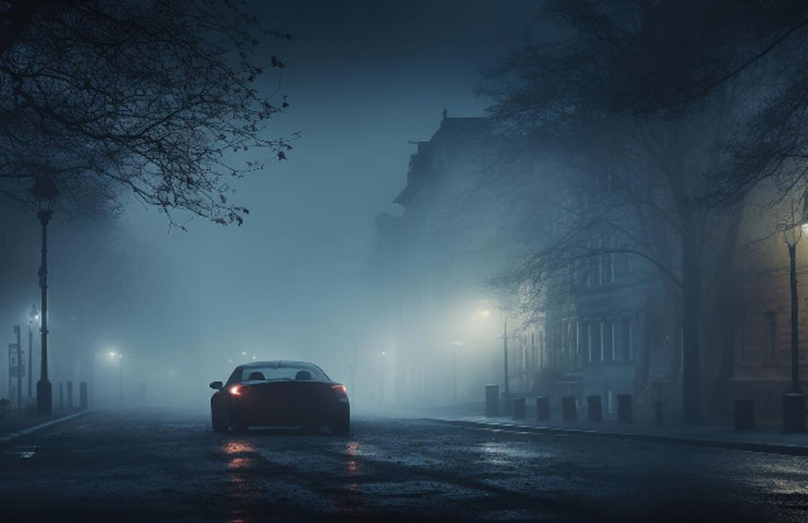how to drive in fog at night