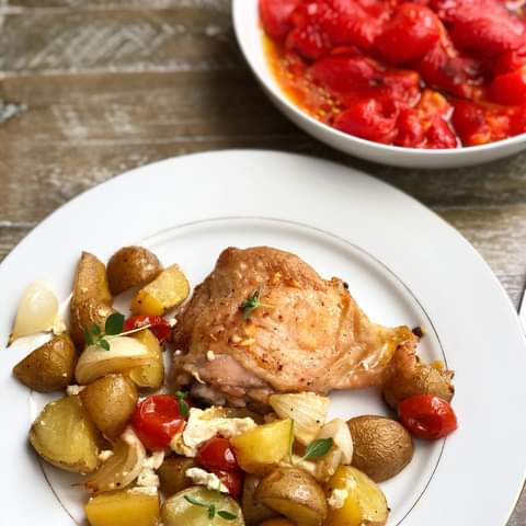 light chicken Baked Chicken With Stewed Tomatoes And Peppers