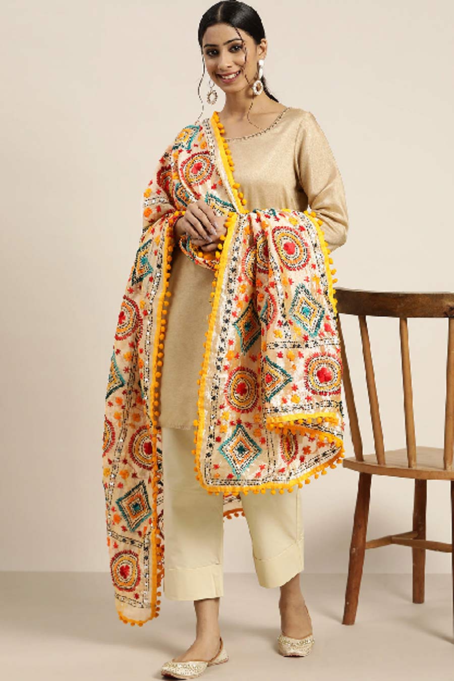 phulkari style dupatta
