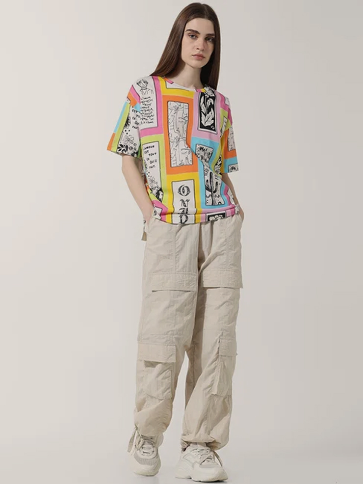 Cargo Pant Style With Loose T Shirt