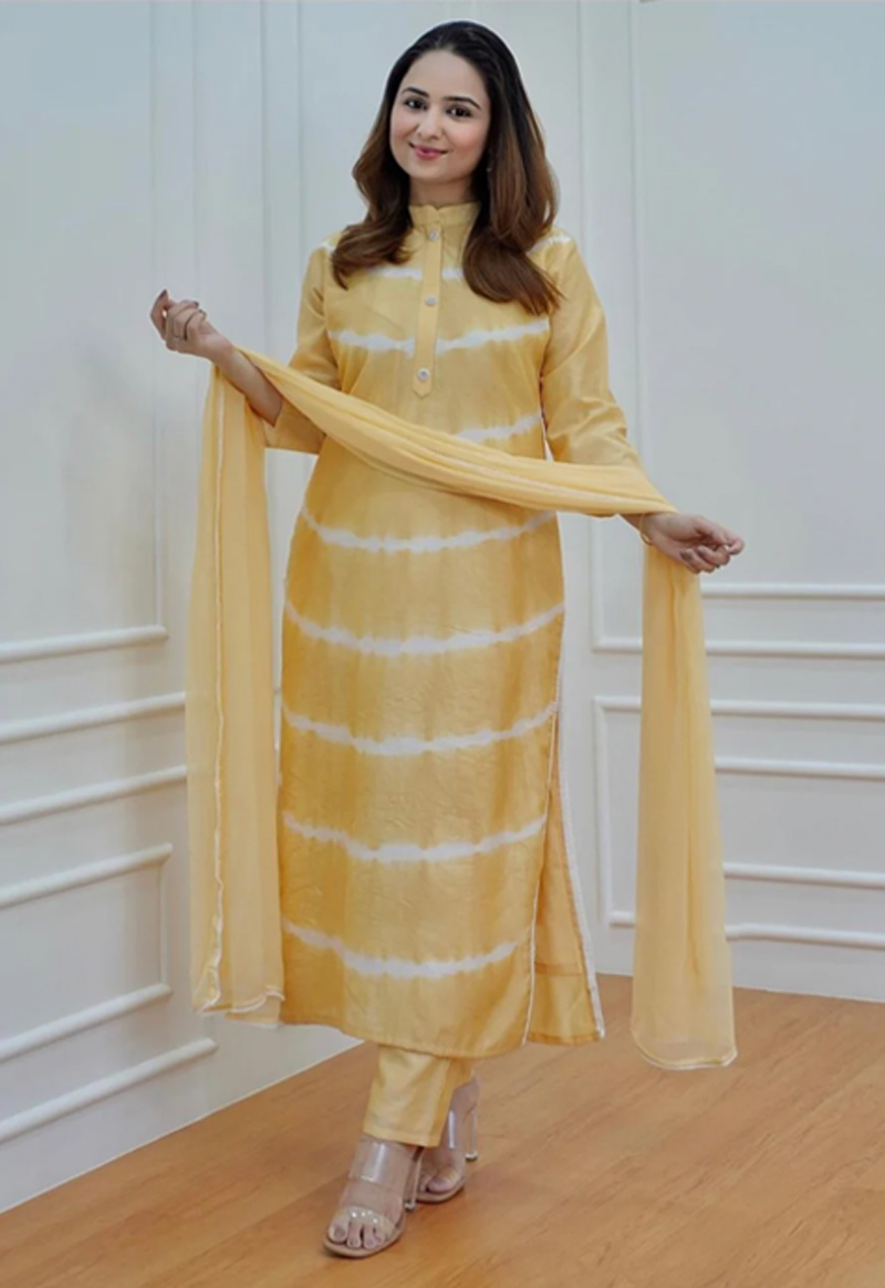 Chanderi Silk Suit