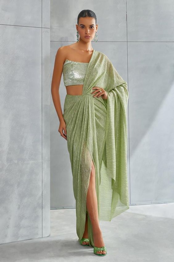 Corset Style Bandeau Saree Blouse Design