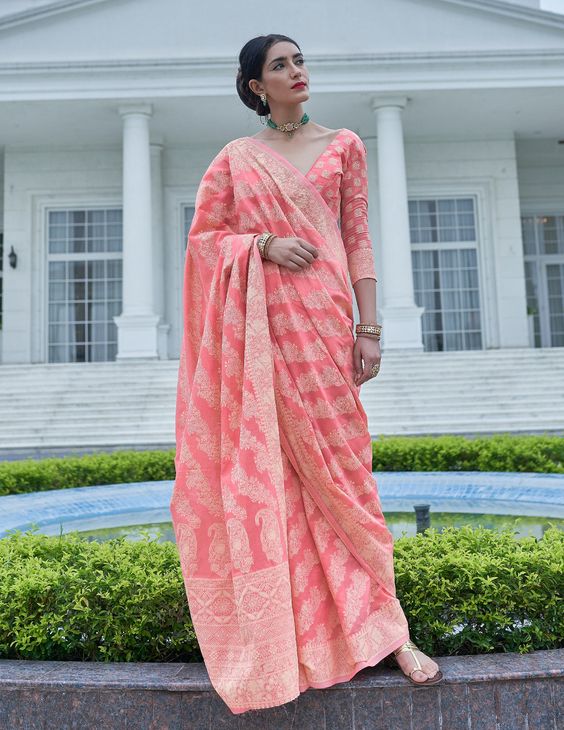 Cotton Chikankari Saree