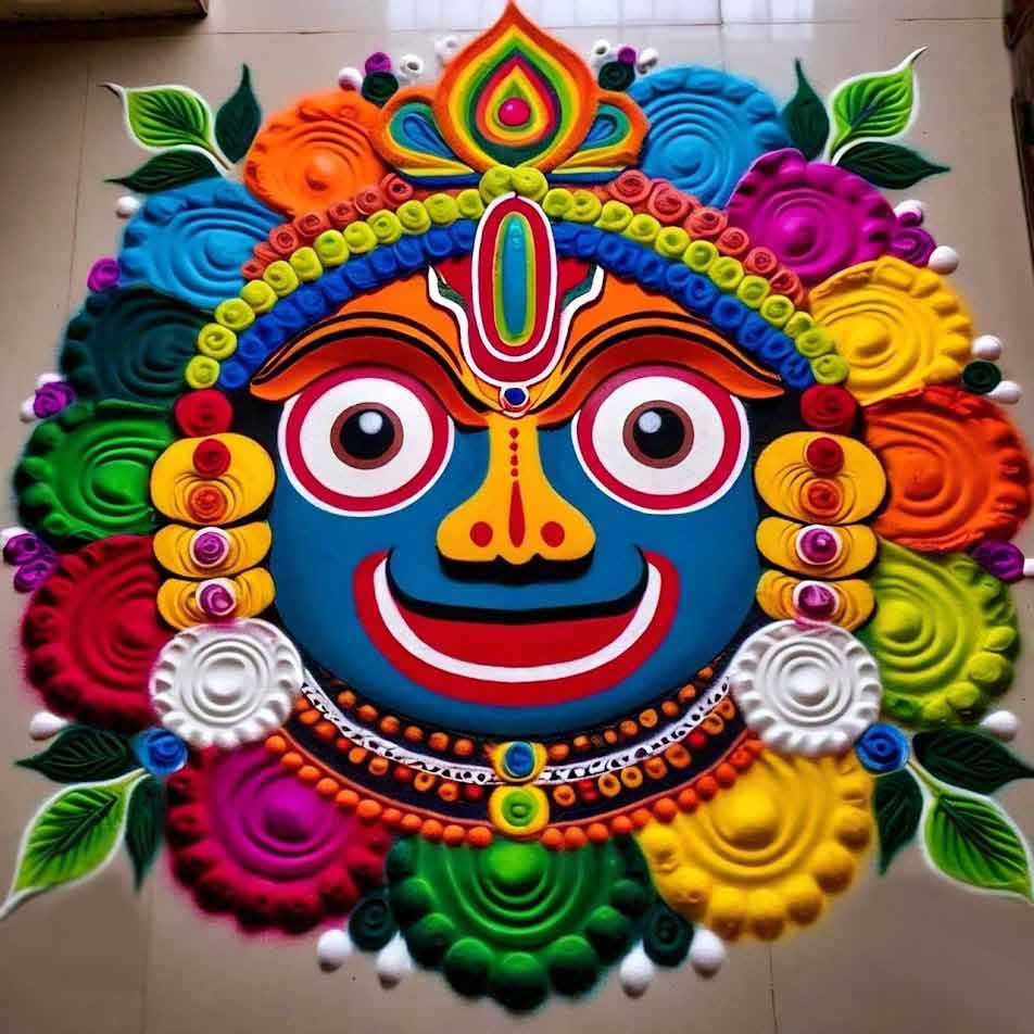 Dot Rangoli Designs Jagannath Rath Yatra