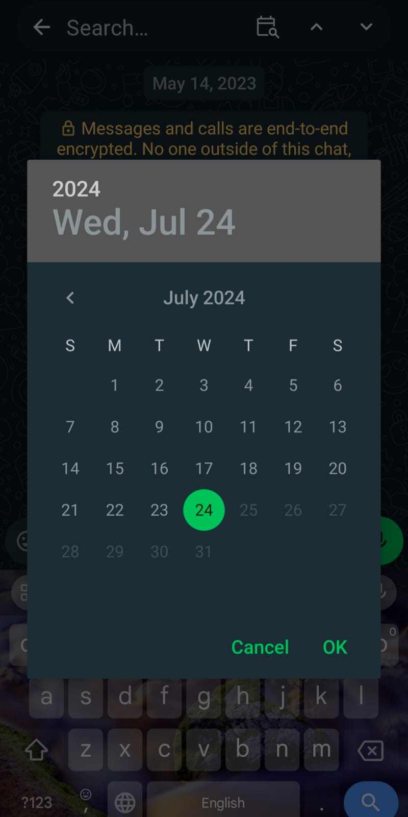 How to search message whatsapp