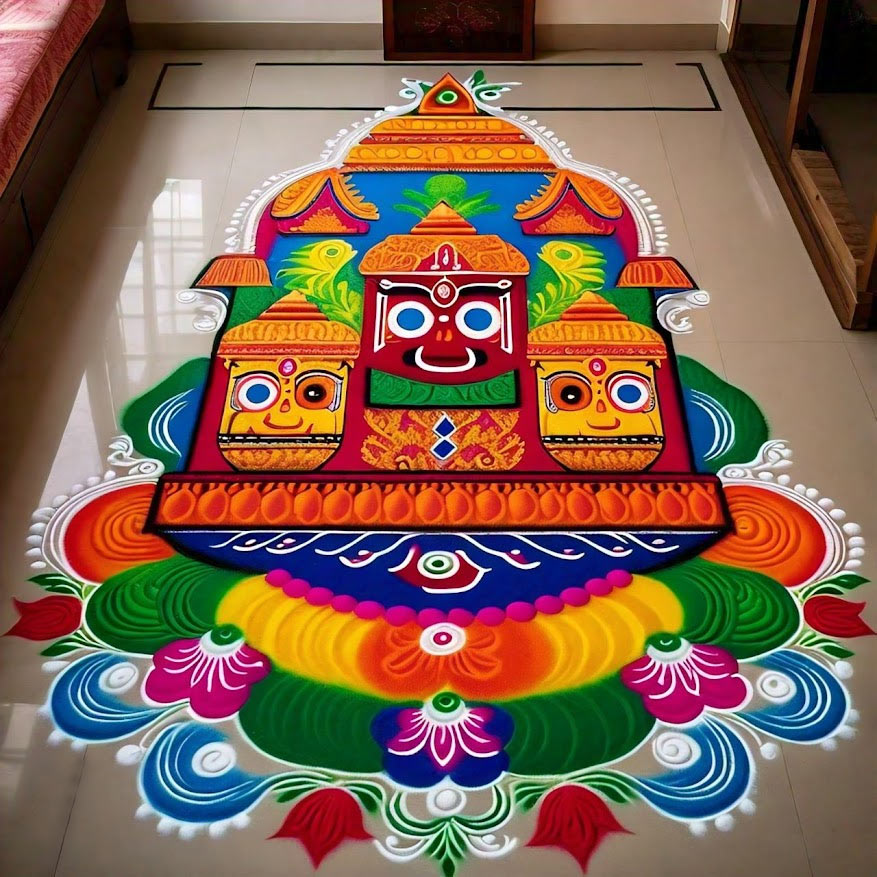 Jagannath Temple Rangoli