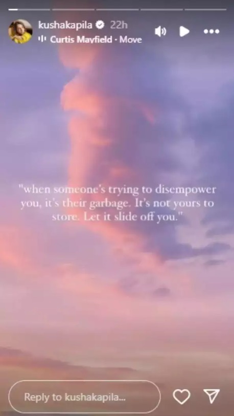 Kusha Shares Cryptic Post Amid Controversy Involving Samay Raina