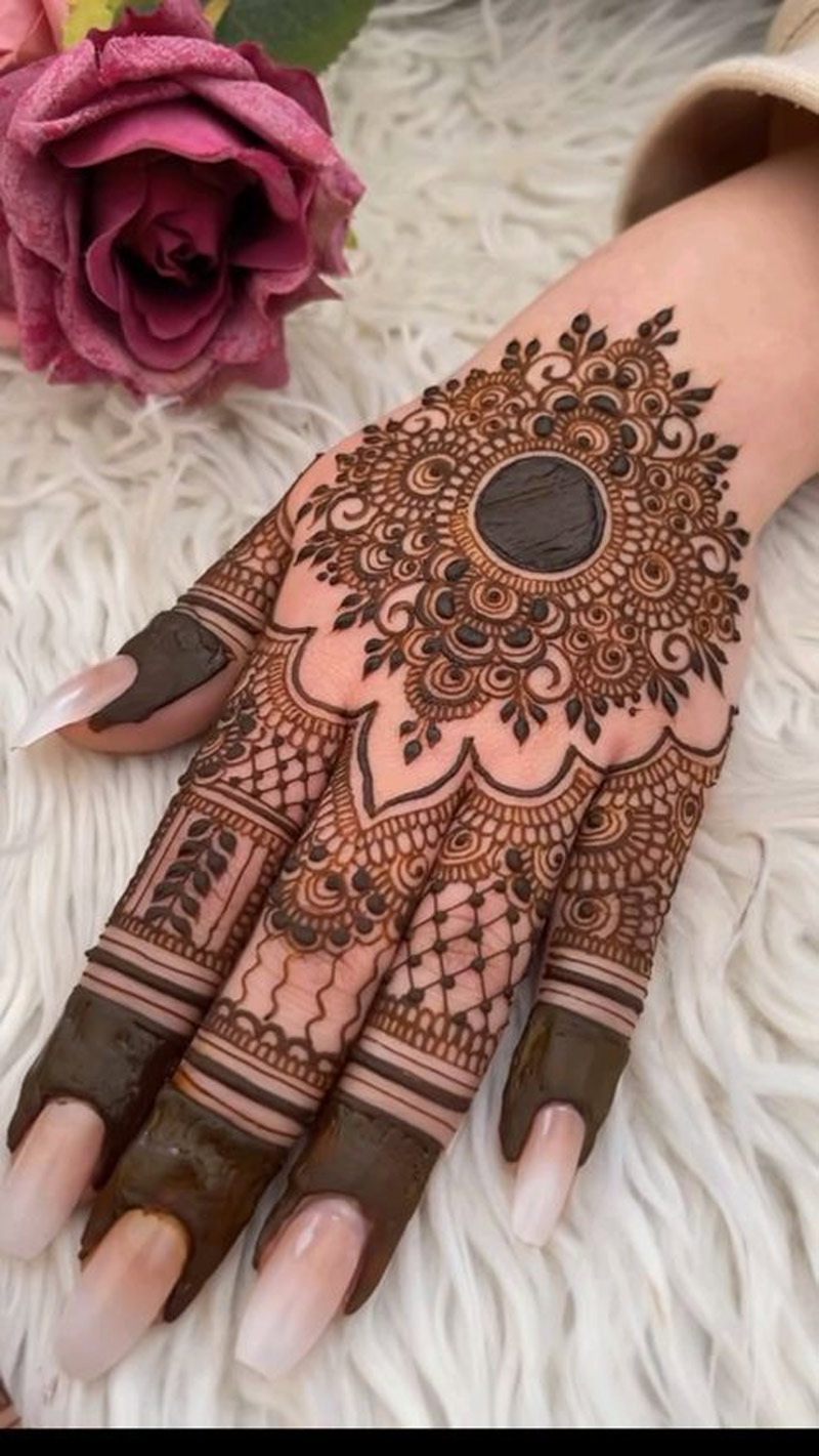 Mandala Mehndi Design Back Hand