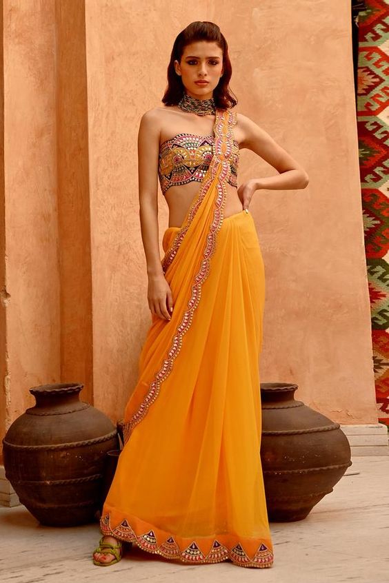 Multicolour Bandeau Blouse Design