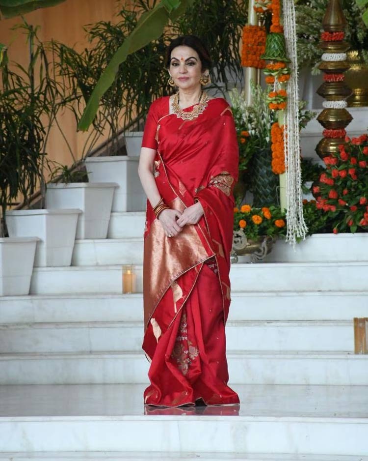 Nita Ambani red dress