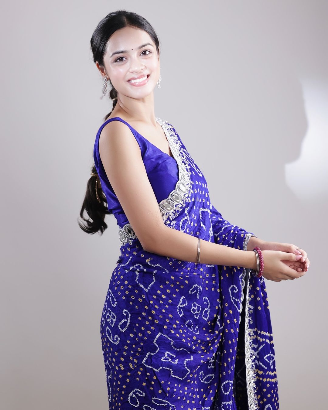 Nitanshi Blue saree look