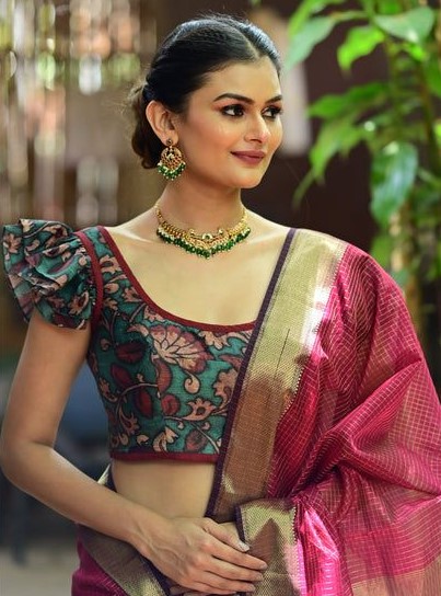 Ruffle Sleeve Floral Printed Blouse