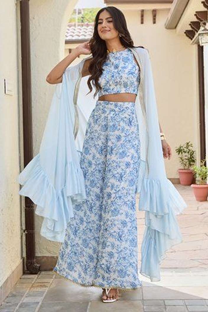 Simple Palazzo Suit Design