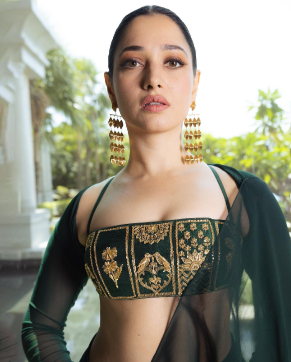 Tamannaah Bhatia’s Spaghetti Strap Blouse