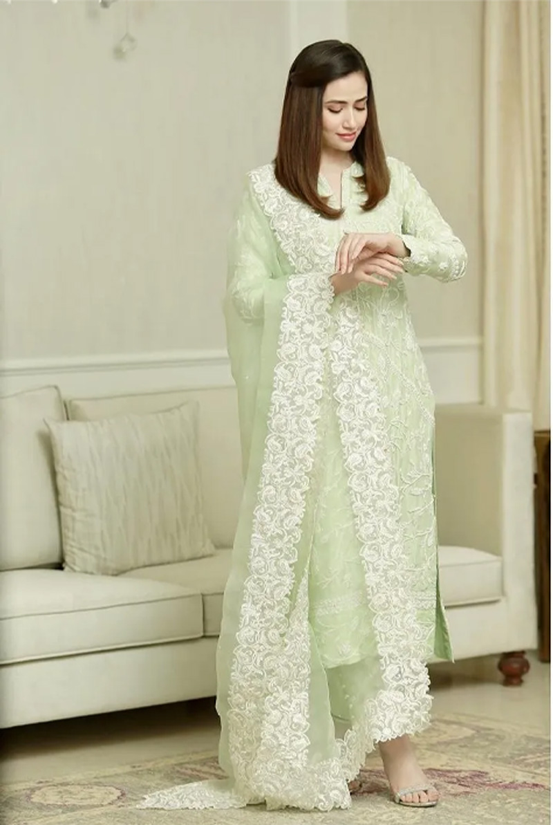 chikankari cotton suit