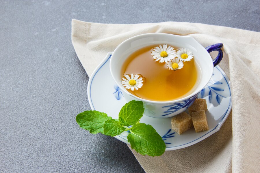 cup chamomile tea
