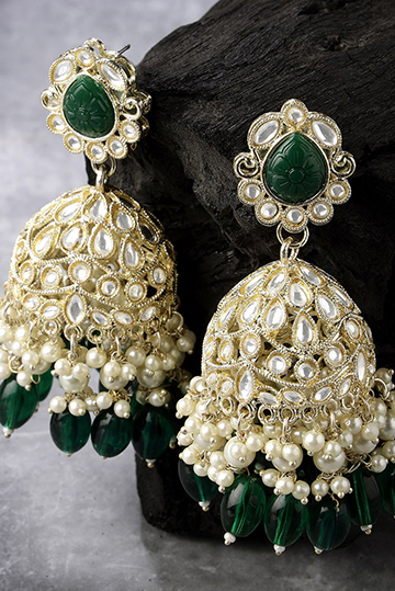kundan jhumki earrings