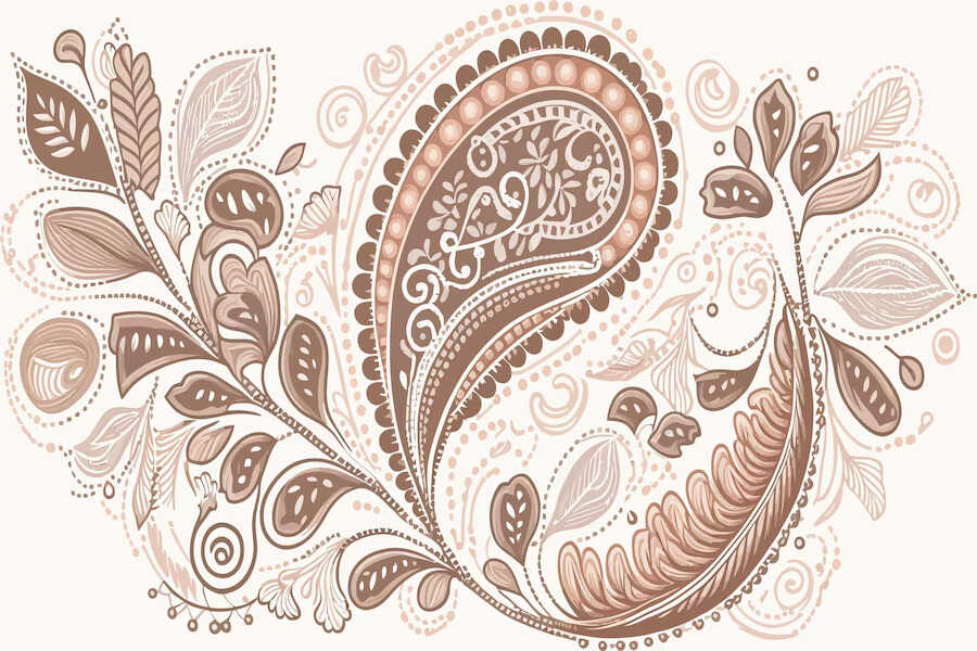 paisley pattern mehndi design for sawan