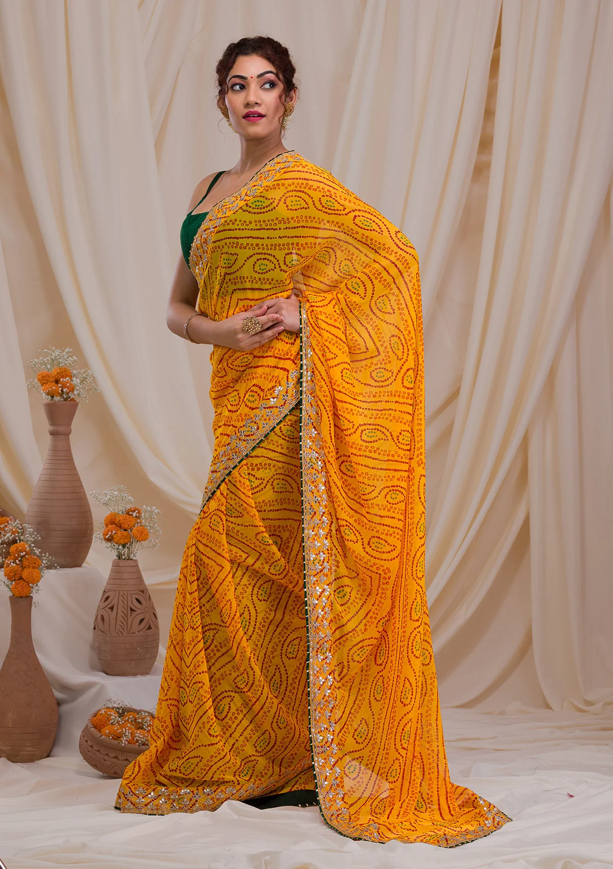 Bandhani Georgette Saree