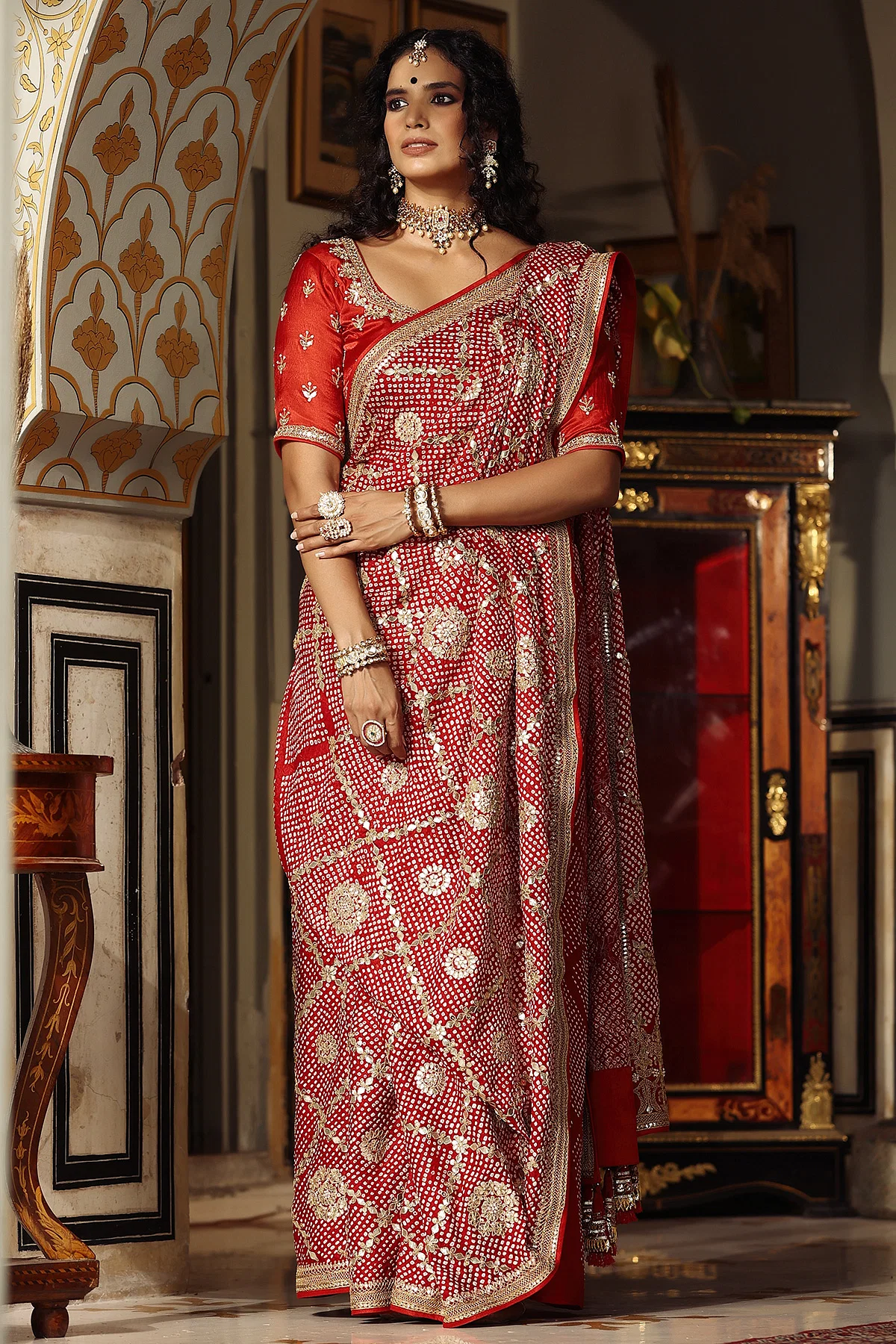 Bandhani Silk Saree
