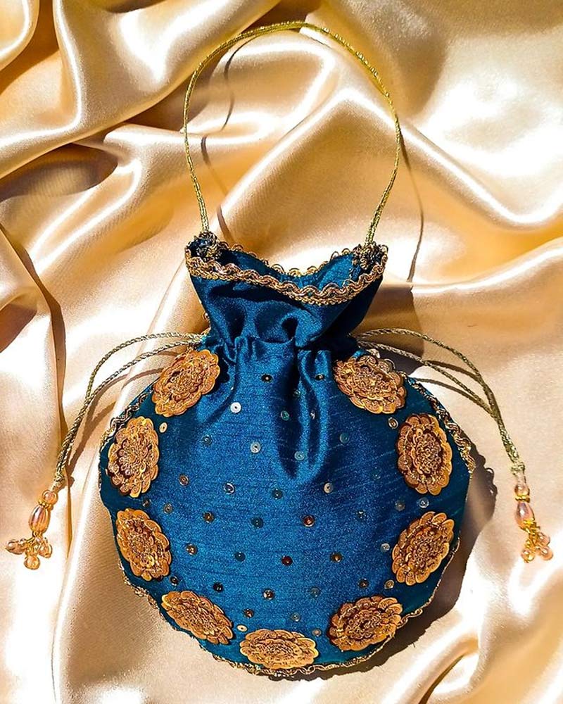 Blue potli bag