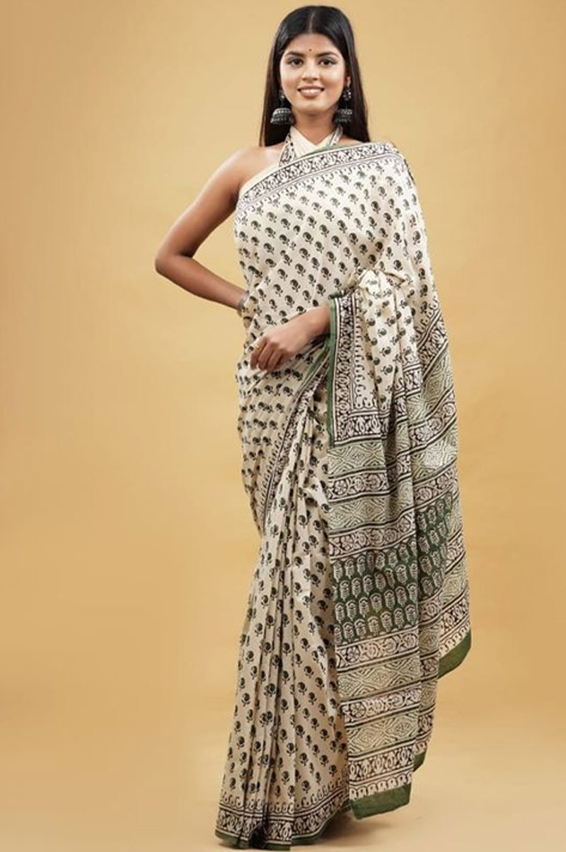 Jaipur Cotton Saree Design