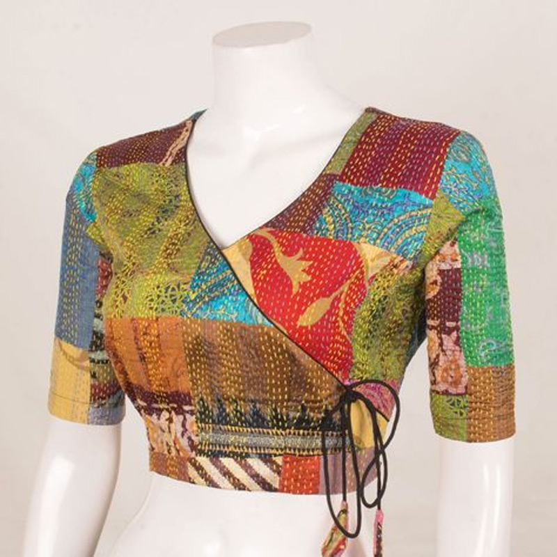 Multi Coloured Printed Blouse Design