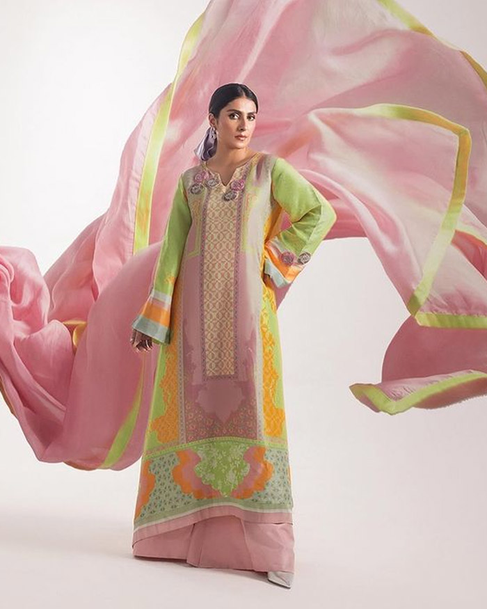 Simple Pastel Sharara Suit