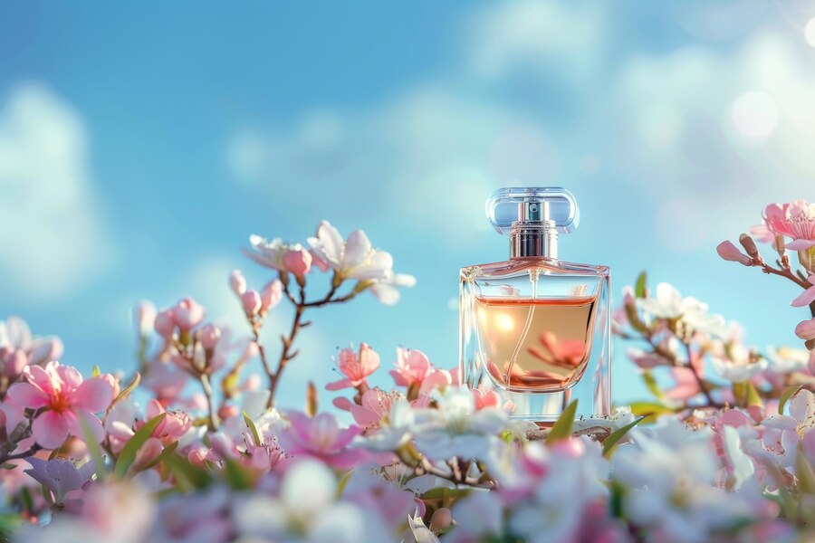 classic perfume withg flowers