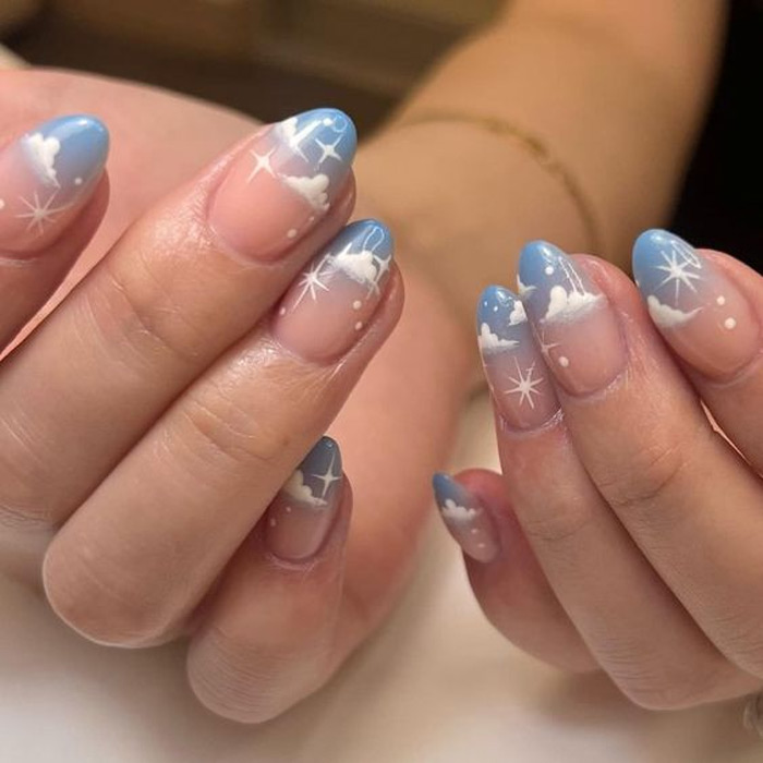 cloud nail art