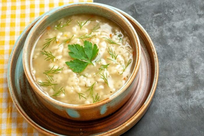 cooked rice water inside