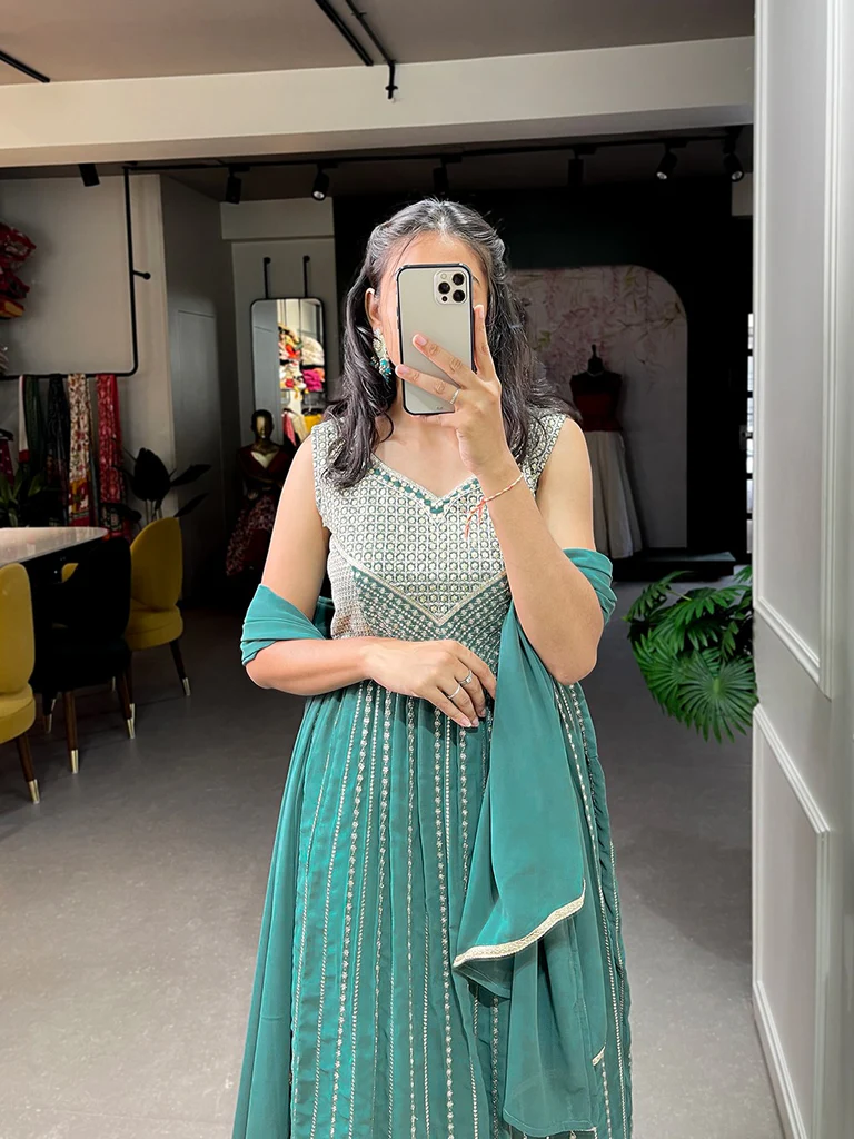 embroidered georgette