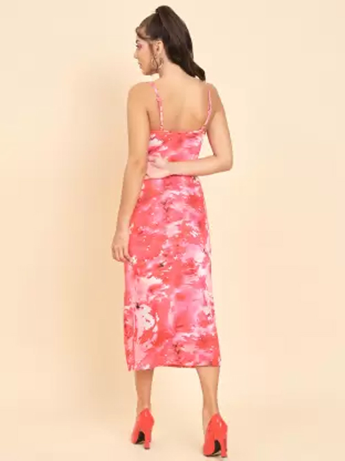 multicolour bodycon dress