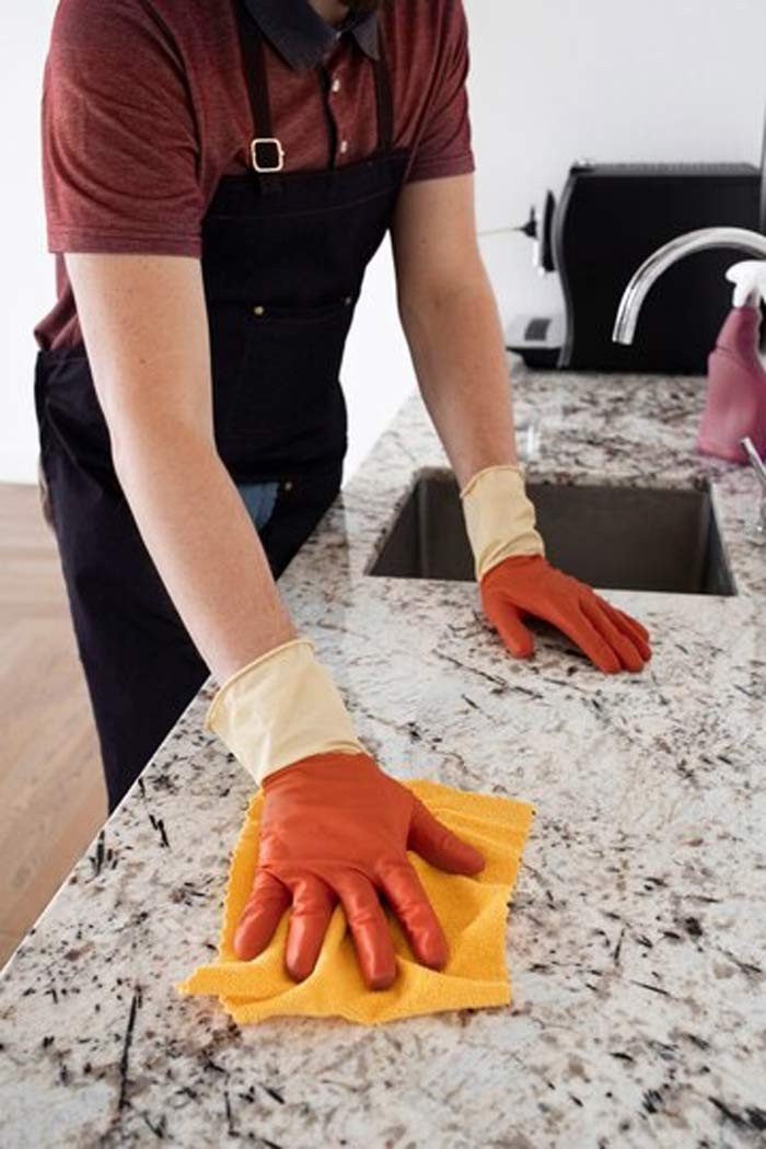 tips to clean kitchen slab