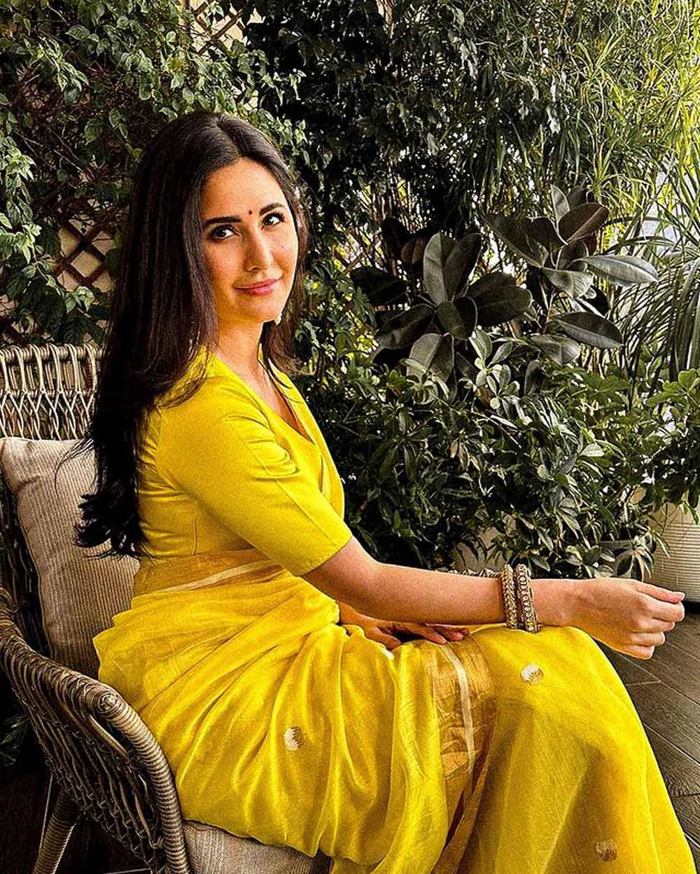 Katrina Kaif In Chanderi Silk Saree