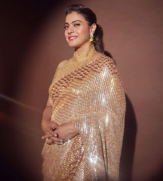 blouse designs for sequence saree kajol
