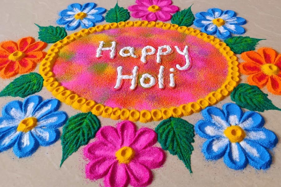 choti holi rangoli